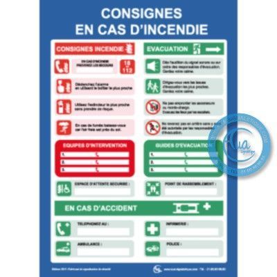Consigne En cas d'Incendie