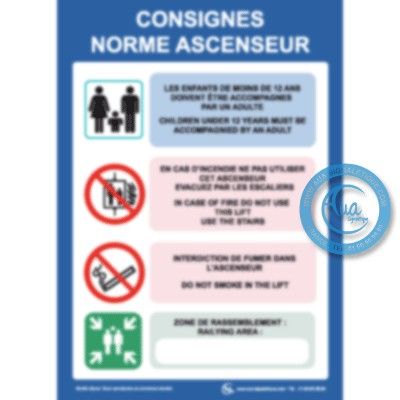 Consignes Norme Ascenseur Sans Logo