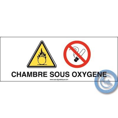 [2406-F_6] Consigne Chambre sous oxygène (A3 300 x 420 mm, Vinyle Autocollant)
