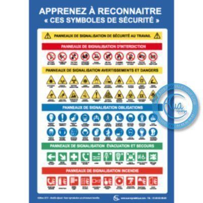 [2083-F_6] Consignes de Sécurité Symboles (A3 300 x 420 mm, Vinyle Autocollant)