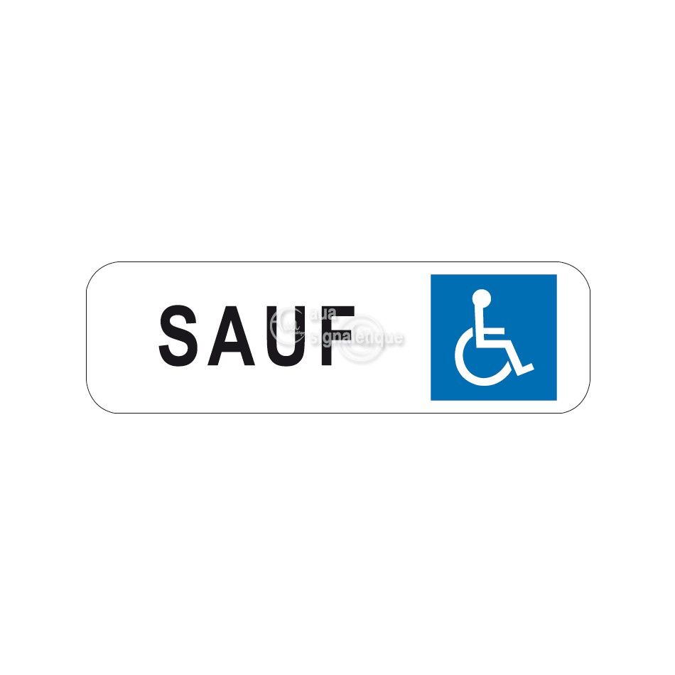 [M6h] Panonceau stationnement réservé handicapé - M6h (500 x 150 mm, Classe 1)