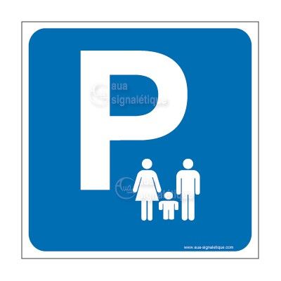 Panneau Parking Famille