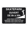 Panneau Horaires Skate-Parc