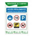 Panneau Bienvenue au Camping -Verti