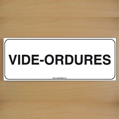 [7217-B-v-160] ClassicSign - Vide-Ordures (Vinyle Autocollant)