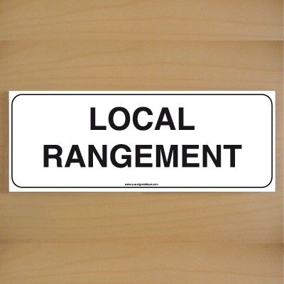 [7210-B-v-160] ClassicSign - Local Rangement (Vinyle Autocollant)