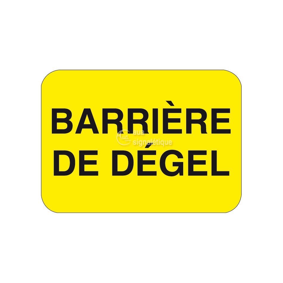 [KC1-BD_0] Barrière de Dégel - KC1-BD (800 x 600 mm, Classe 1)