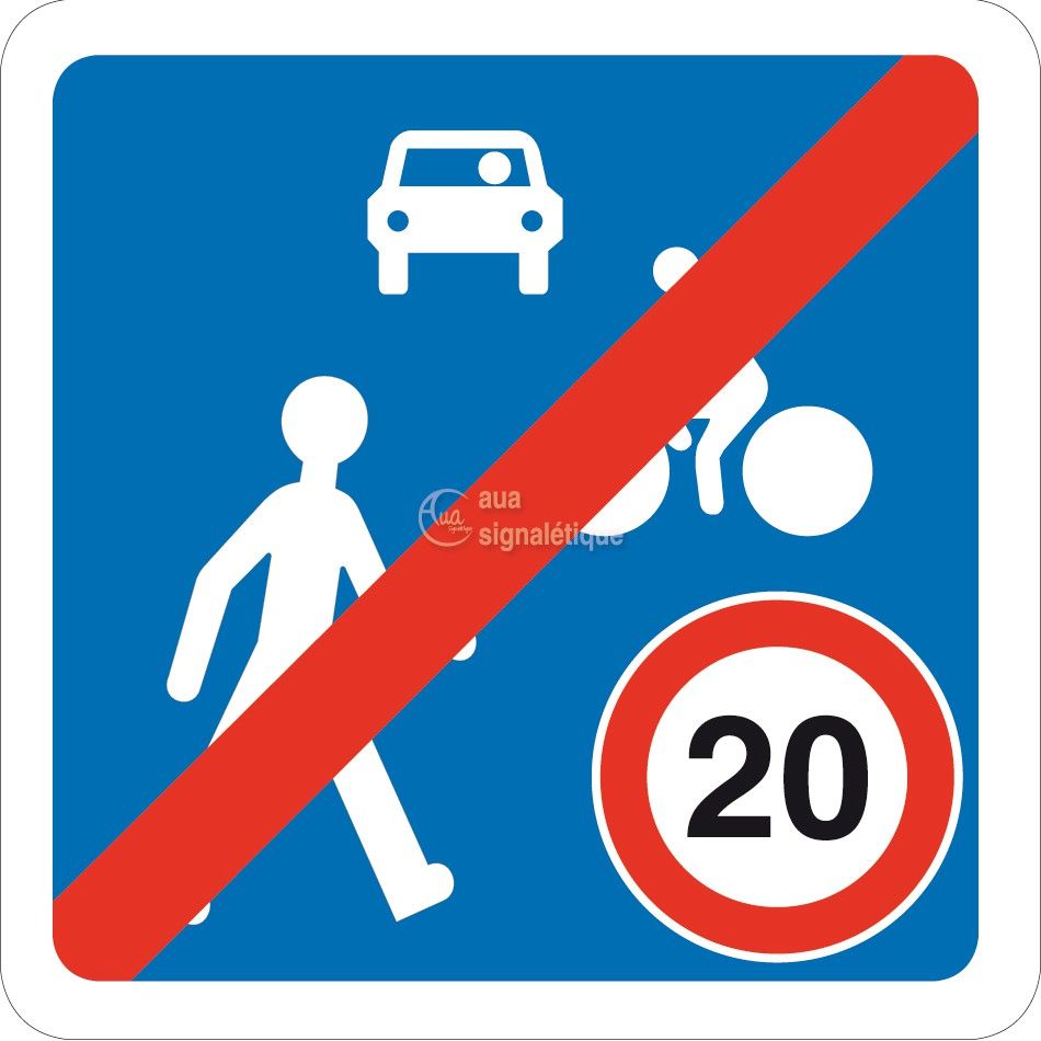 [B53_0] Panneau Fin d'obligation - B53 (350 x 350 mm, Classe 1)