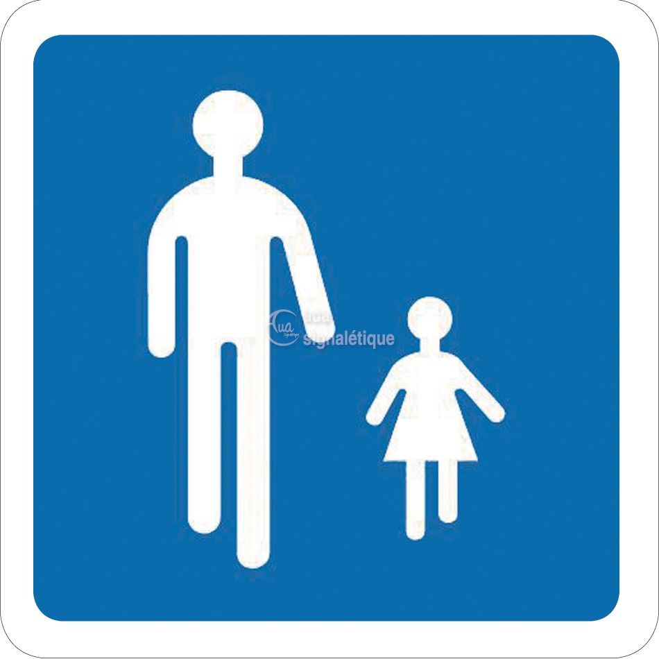 [B54_0] Panneau Chemin obligatoire pour piétons - B54 (350 x 350 mm, Classe 1)