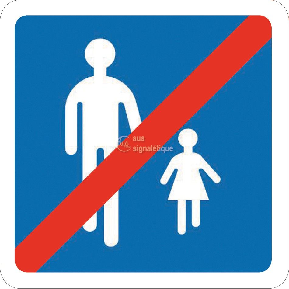 [B54_0] Panneau Fin d'obligation - B55 (350 x 350 mm, Classe 1)