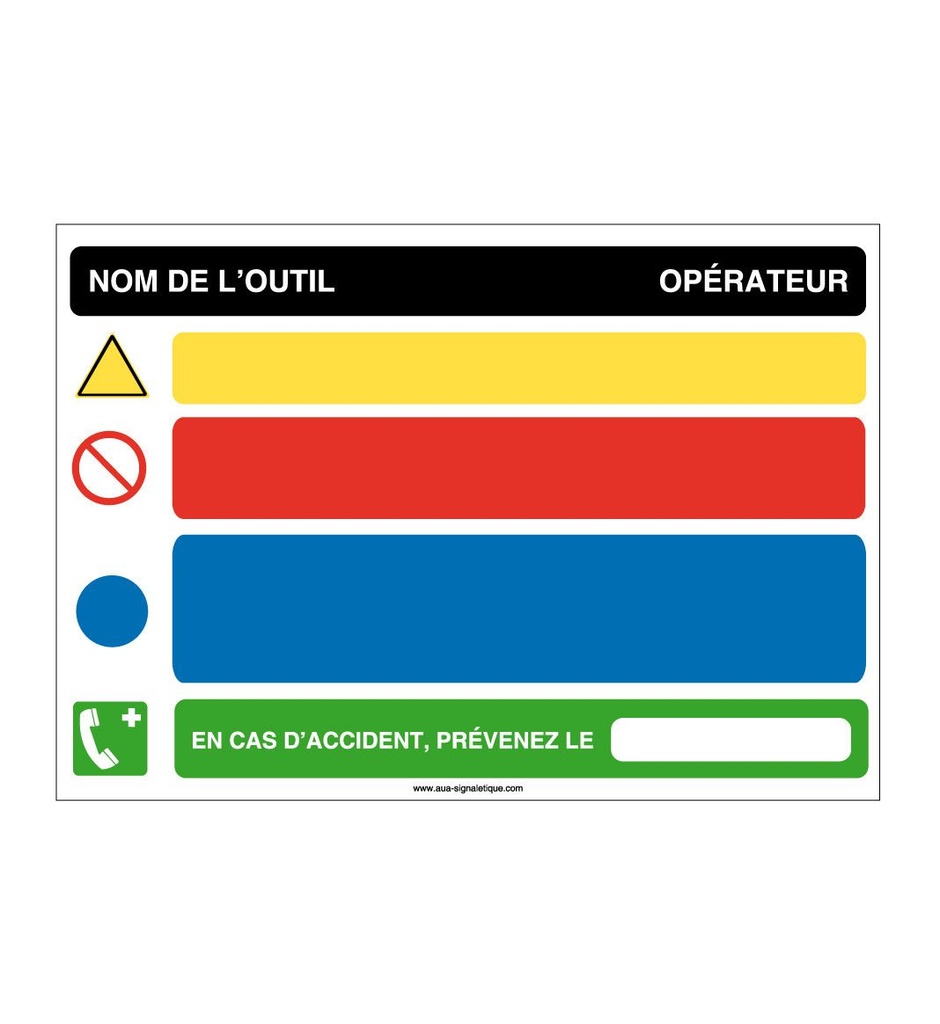 [4627-AP] Fiche de Poste Sur-Mesure (A3 300 x 420 mm, Vinyle Autocollant)