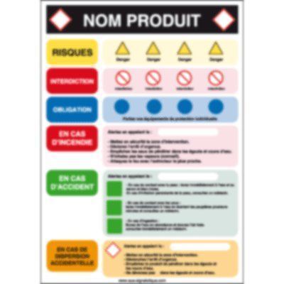 [3634-AI] Panneau produit personnalisé - V (A3 300 x 420 mm, Vinyle Autocollant)