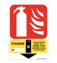 Panneau Extincteur Classe Poudre B
