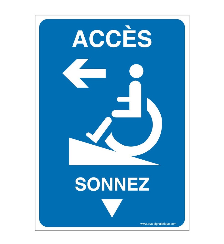 [1632192-v-75x105] Panneau Accès gauche - Sonnez-AI (75 x 105 mm, Vinyle Autocollant)