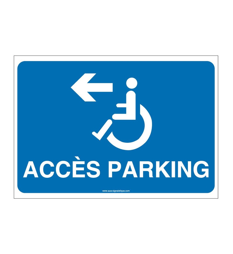 [1632201-v-150] Panneau Accès Parking Gauche - AP (150 x 105 mm, Vinyle Autocollant)