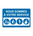Panneau Nous sommes à votre service - AP