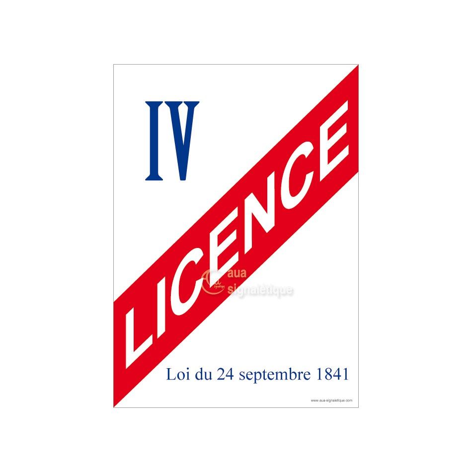 [1800056_6] Affiche Licence 4 (A3 300 x 420 mm, Vinyle Autocollant)