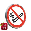 Interdiction de Fumer P002 - Panneau type routier avec rebord