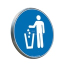Obligation d'Utiliser la Poubelle - Panneau type routier avec rebord