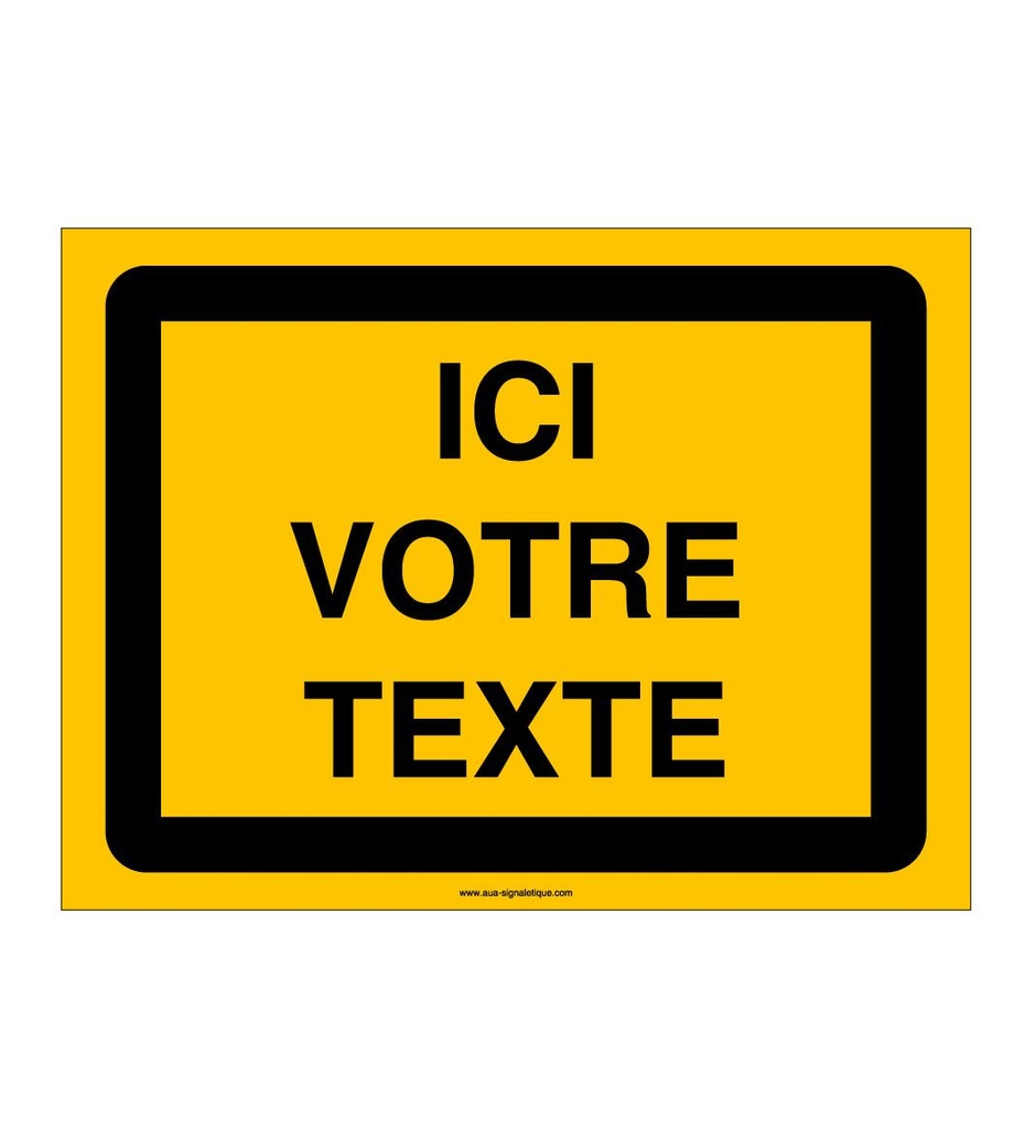 [KC1-AKILUX-025-800] PANNEAU KC1 TEXTE SUR-MESURE AKILUX 5 mm (800 x 600 mm)