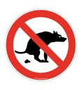 Panneau Déjections canines interdites