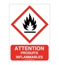 Panneau Attention Produits Inflammables - AI