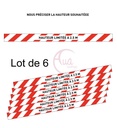 Lot de 6 Bandes de Marquage au sol - Hauteur limitée - Sur-mesure - autocollant laminé