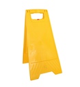 Chevalet signalisation vierge sans marquage - Poids 1KG en plastique jaune