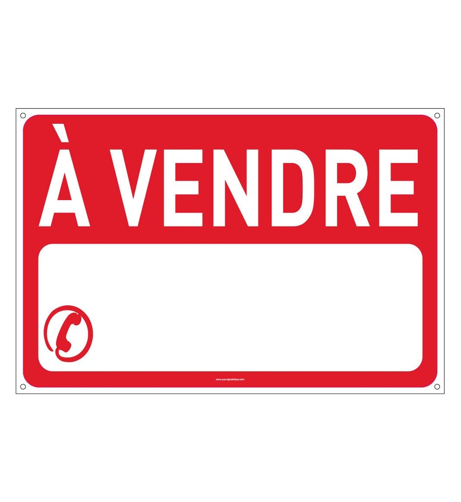 Panneau Immobilier A Vendre / A Louer En Akilux 5 mm - Pré-Percé