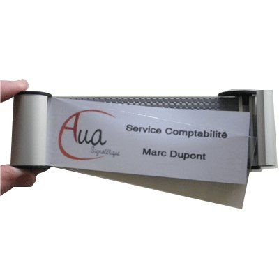 [12301] Plaque de porte Clic-clac 1/2 A6 50x148 mm