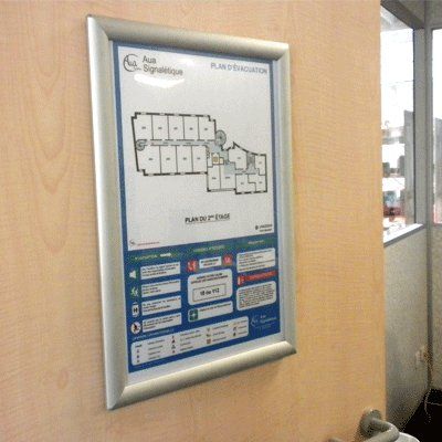[1301] Plan d'évacuation vertical avec Cadre Clic-Clac A3