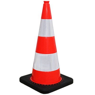 [17120] Cônes de Signalisation Classe 2 - 2 bandes - 1000mm - 7.5Kg