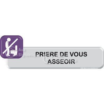 Autocollant VINYLO - Prière de vous asseoir