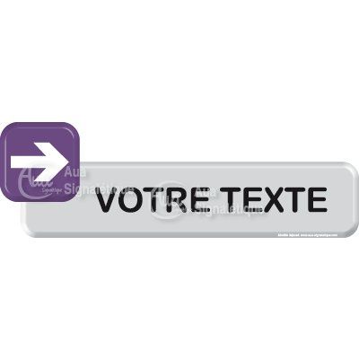 Autocollant VINYLO - Flèche droite texte perso