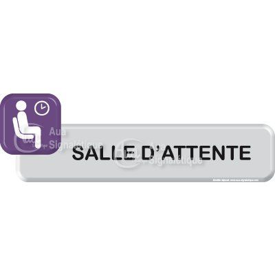 [1050-F-04] Autocollant VINYLO - Salle d'attente (Bleu)