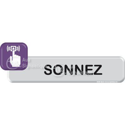 [1051-F-04] Autocollant VINYLO - Sonnez (Bleu)