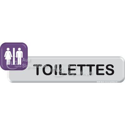 [1056-F-04] Autocollant VINYLO - Toilettes homme/femme (Bleu)
