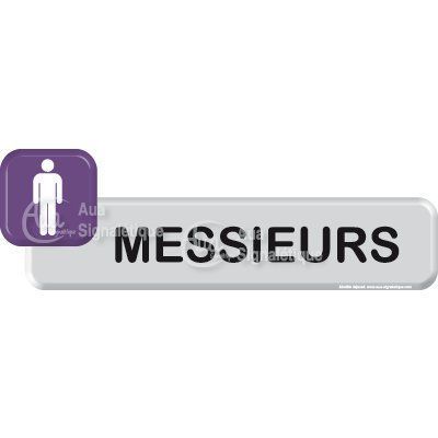 [1057-F-04] Autocollant VINYLO -  Toilettes homme (Bleu)