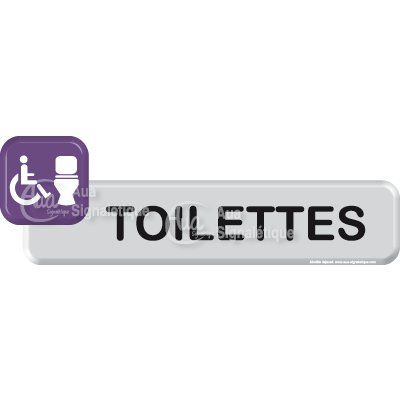 [1058-F-04] Autocollant VINYLO -Toilettes handicapé 02 (Bleu)