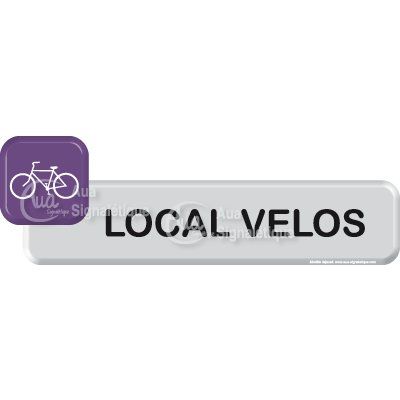 [1060-F-04] Autocollant VINYLO - Local vélos (Bleu)