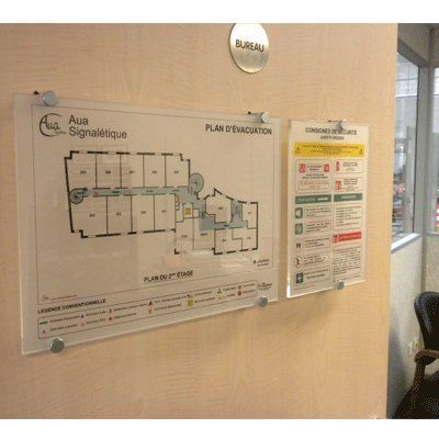 [1206_2] Plan d'évacuation A3 + Consignes de sécurité A4 (Cadre Clic-Clac)