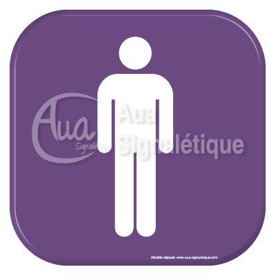 Autocollant Vinylopicto Toilettes hommes