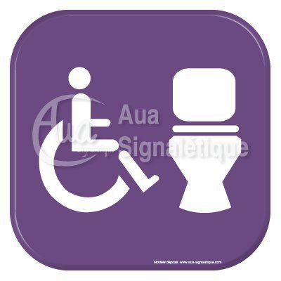Autocollant Vinylopicto Toilettes handicapé 02