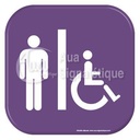 Autocollant Vinylopicto  WC Homme handicapé